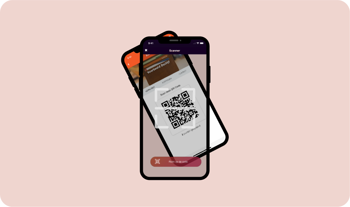 Spari Scanner app that is scanning a qr-code