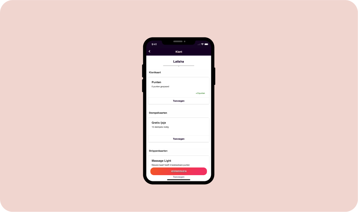 Process loyalty so that the customer can see it